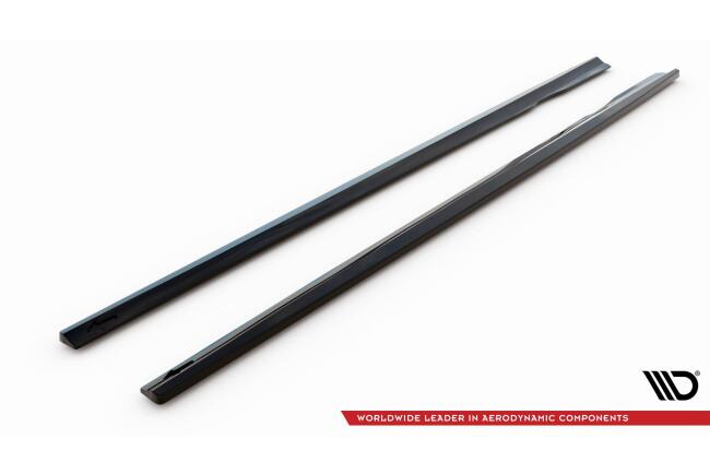 Maxton Design Seitenschweller (Paar) für Mercedes E-Klasse AMG-Line W213 / S213 Facelift Hochglanz schwarz