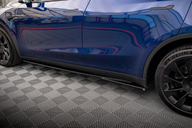 Maxton Design Seitenschweller (Paar) V.1 für Tesla Model Y Hochglanz schwarz
