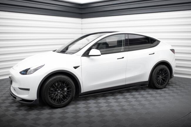 Maxton Design Seitenschweller (Paar) V.1 für Tesla Model Y Hochglanz schwarz