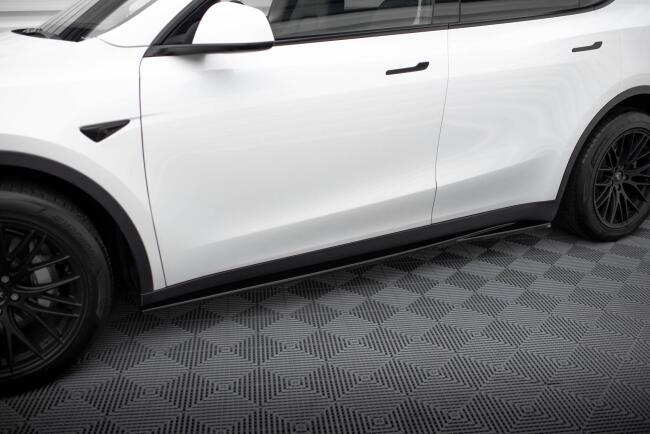 Maxton Design Seitenschweller (Paar) V.1 für Tesla Model Y Hochglanz schwarz