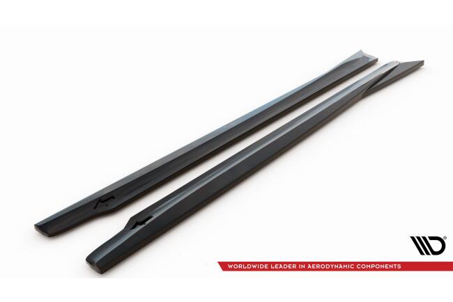 Maxton Design Seitenschweller (Paar) V.1 für Tesla Model Y Hochglanz schwarz