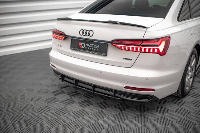 Maxton Design Street Pro Heckdiffusor für Audi A6 C8 Schwarz