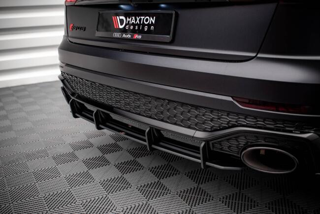 Maxton Design Street Pro Heckdiffusor für Audi RSQ8 Mk1 Schwarz-Rot