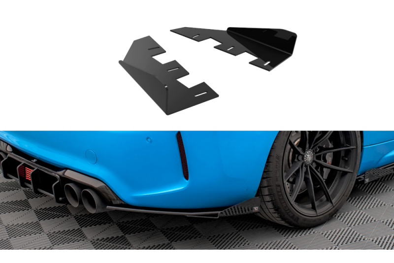 Maxton Design Street Pro Heckdiffusor Flaps für BMW M2 F87 Hochglanz schwarz