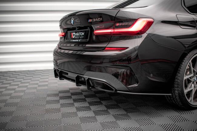 Maxton Design Street Pro Heckdiffusor V.2 für BMW 3er M-Paket G20 / G21 Schwarz matt