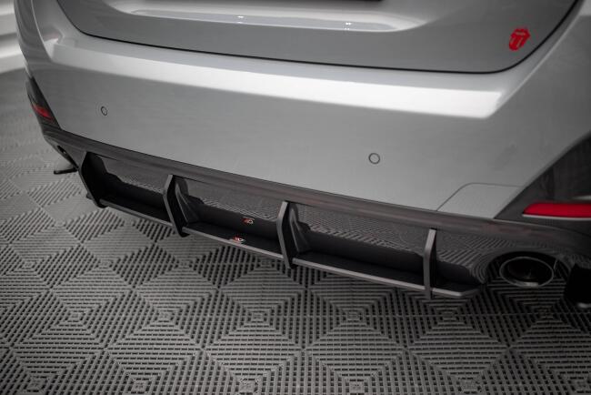 Maxton Design Street Pro Heckdiffusor für BMW 4er Gran Coupe M-Paket G26 Schwarz-Rot