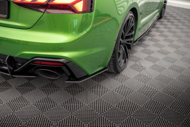 Maxton Design Street Pro Diffusor Flaps für Audi RS5 F5 Facelift schwarz rot