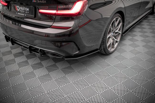 Maxton Design Street Pro Diffusor Flaps V.1 für BMW 3er M-Paket G20 / G21 schwarz rot