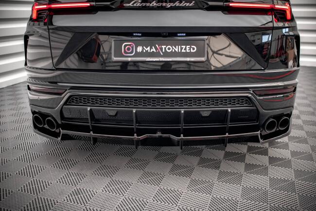 Maxton Design mittlerer Heckdiffusor DTM Look für Lamborghini Urus Mk1 schwarz Hochglanz