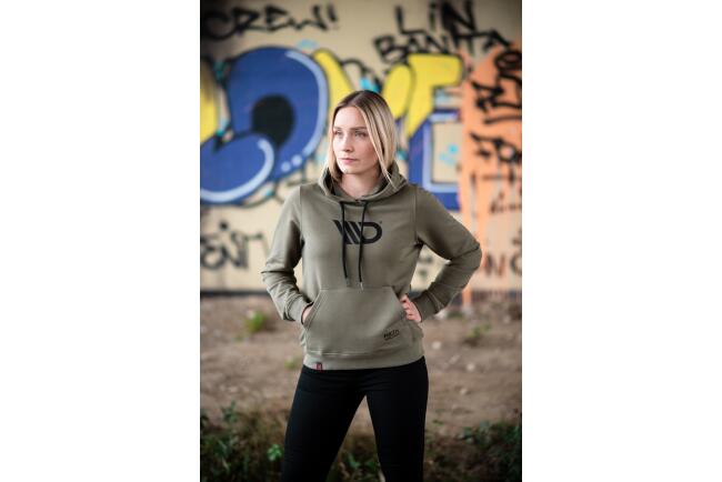 Maxton Design Damen Hoodie Khaki Größe M