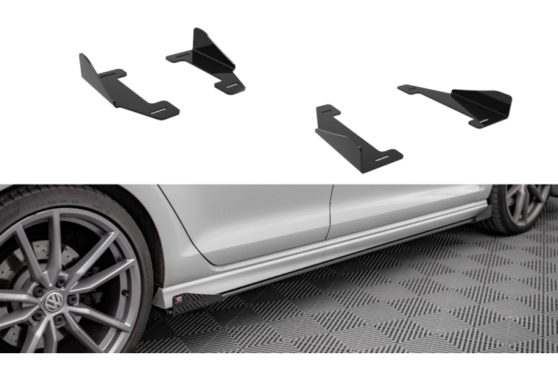 Maxton Design Street Pro Schweller Flaps Volkswagen Golf 7 R Hochglanz schwarz