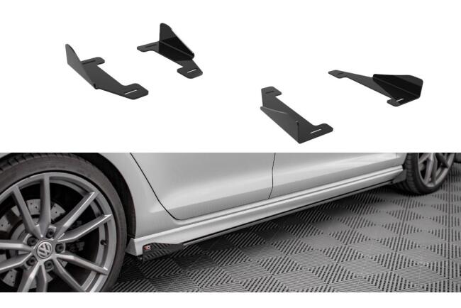 Maxton Design Street Pro Schweller Flaps Volkswagen Golf R Mk7 Hochglanz schwarz