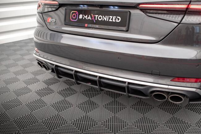 Maxton Design Street Pro Heckdiffusor für Audi S5 Coupe / Sportback F5 Schwarz