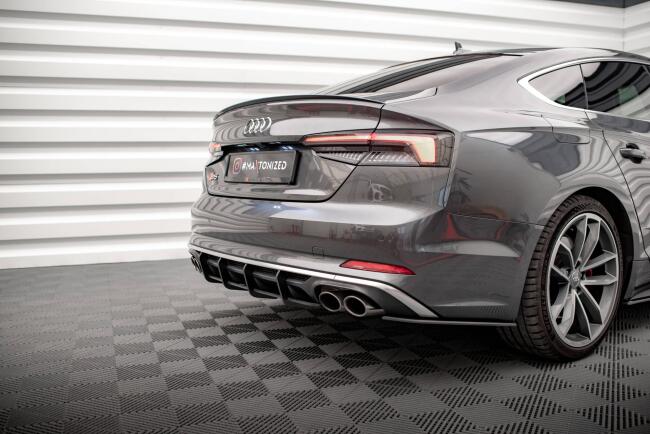 Maxton Design Street Pro Heckdiffusor für Audi S5 Coupe / Sportback B9 F5 Schwarz