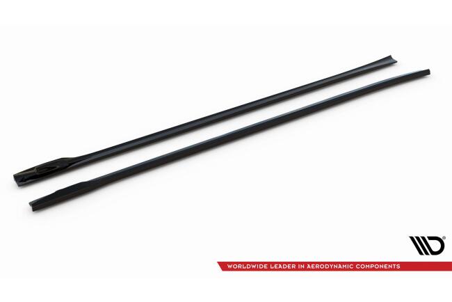Maxton Design Seitenschweller (Paar) für BMW X3 M40d G01 Hochglanz schwarz