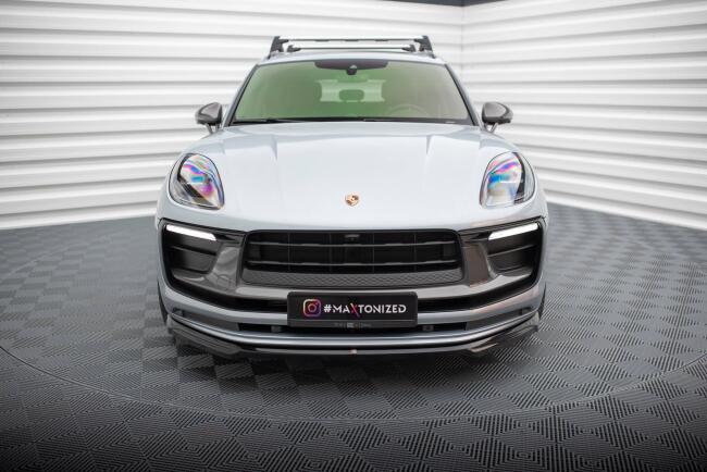 Maxton Design Frontlippe für Porsche Macan Mk2 Hochglanz schwarz
