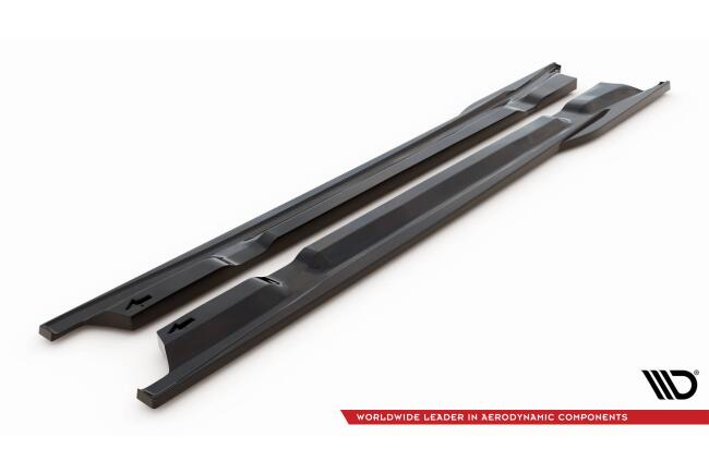 Maxton Design Seitenschweller (Paar) für Nissan GTR R35 Facelift Hochglanz schwarz