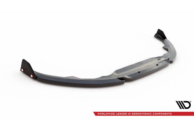 Maxton Design Frontlippe V.1 mit Flaps für Toyota Yaris Mk4 Hochglanz schwarz