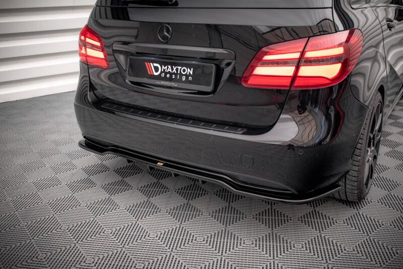 Maxton Design Heckdiffusor für Mercedes-Benz B W246 Facelift Hochglanz schwarz