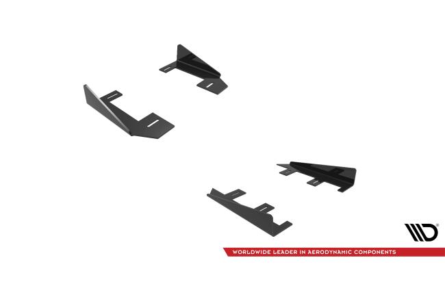 Maxton Design Street Pro Seitenschweller (Paar)flaps für Ford Fiesta ST Mk6 Hochglanz schwarz