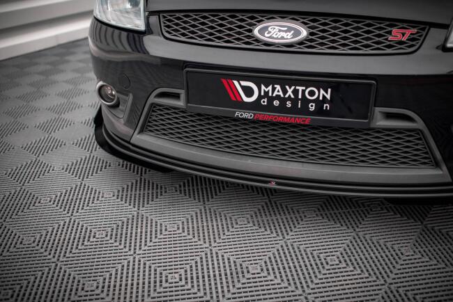 Maxton Design Street Pro Frontlippenflaps für Ford Fiesta ST Mk6 Hochglanz schwarz