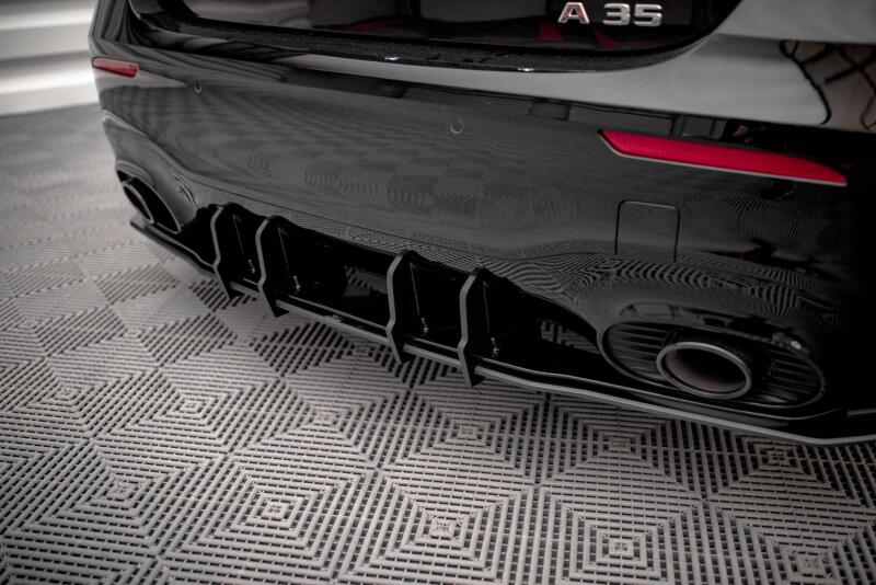 Maxton Design Street Pro Heckdiffusor für Mercedes A35 AMG Hatchback W177 Schwarz