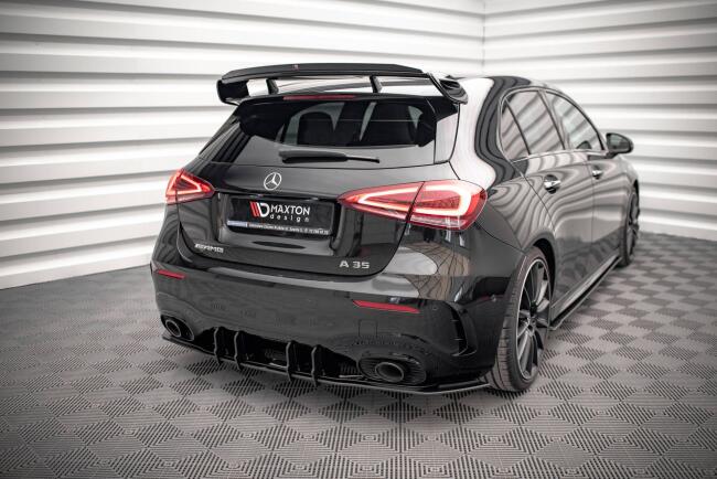 Maxton Design Street Pro Heckdiffusor für Mercedes A35 AMG Hatchback W177 Schwarz