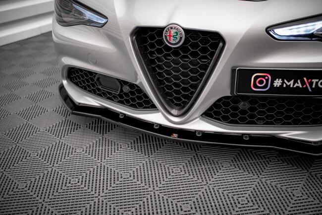 Maxton Design Frontspoilerlippe für Alfa Romeo Giulia Sport Hochglanz schwarz