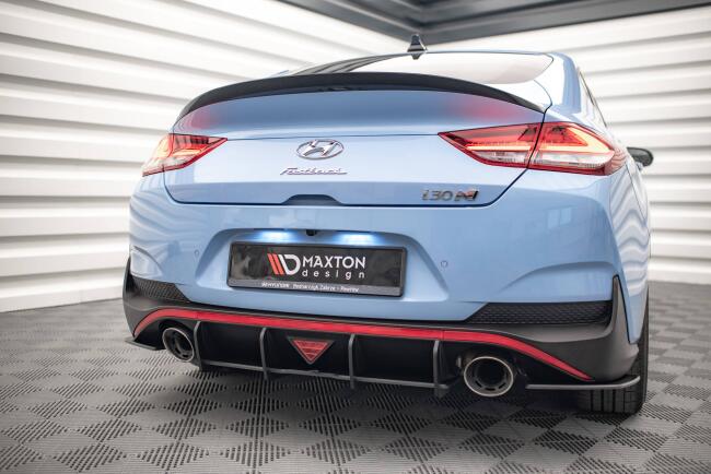 Maxton Design Street Pro Heckdiffusor für Hyundai I30 N Fastback Mk3 Schwarz-Rot