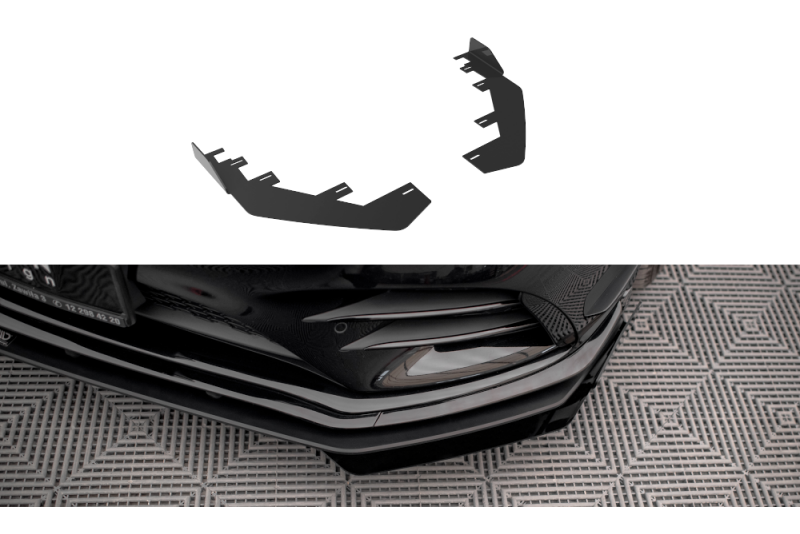 Maxton Design Street Pro Diffusor Flaps Mercedes A35 AMG / AMG-Line Aero Pack W177 Hochglanz schwarz
