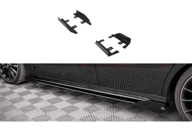 Maxton Design Street Pro Schweller Flaps Mercedes A35 AMG / AMG-Line Aero Pack W177 Hochglanz schwarz
