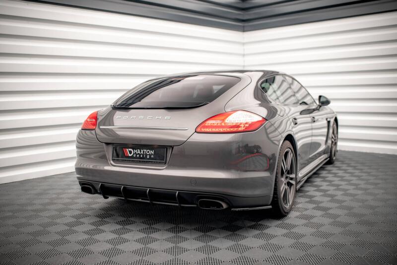 Maxton Design Street Pro Heckdiffusor für Porsche Panamera / Panamera Diesel 970 Schwarz-Rot