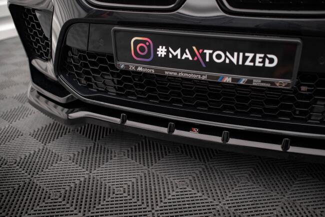 Maxton Design Frontlippe V.1 für BMW X6 M F96 Hochglanz schwarz