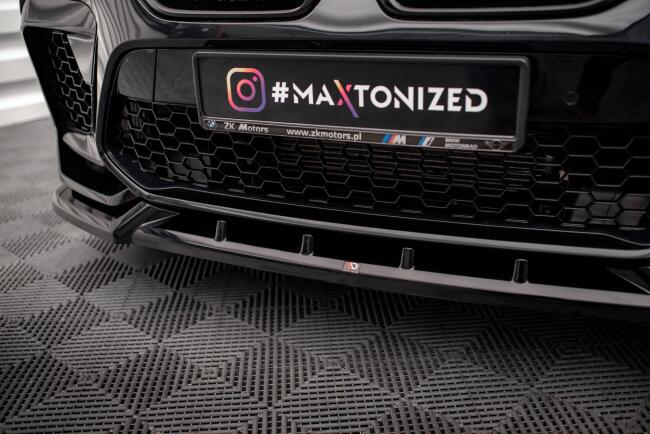 Maxton Design Frontlippe V.2 für BMW X6 M F96 Hochglanz schwarz