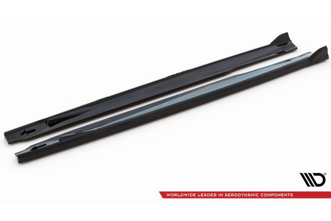 Maxton Design Seitenschweller (Paar) für BMW X6 M F96 / M-Pack G06 Hochglanz schwarz