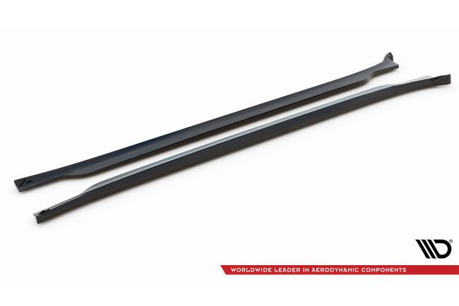 Maxton Design Seitenschweller (Paar) für Porsche Cayenne Mk2 Hochglanz schwarz