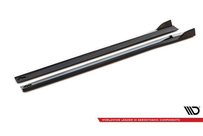 Maxton Design Seitenschweller (Paar) für Porsche Macan Mk1 Facelift Hochglanz schwarz