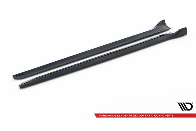 Maxton Design Seitenschweller (Paar) für Porsche Macan Mk1 Hochglanz schwarz