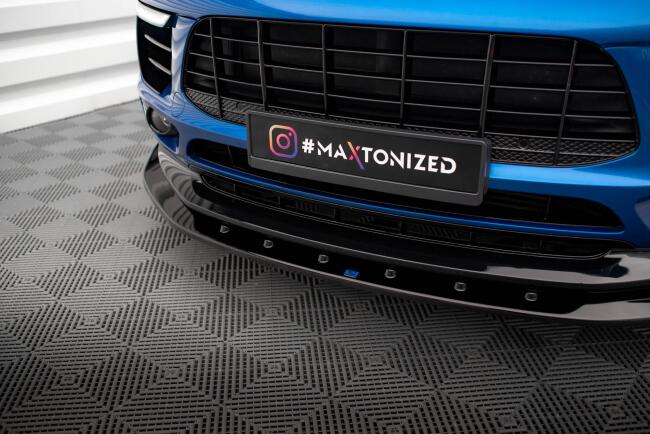 Maxton Design Frontlippe V.1 für Porsche Macan Mk1 Hochglanz schwarz