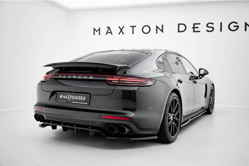 Maxton Design Heckdiffusor für Porsche Panamera E-Hybrid / Turbo S E-Hybrid / Panamara 4S 971 Hochglanz schwarz