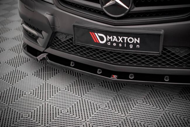 Maxton Design Frontlippe V.1 für Mercedes-Benz C Coupe AMG-Line C204 Hochglanz schwarz