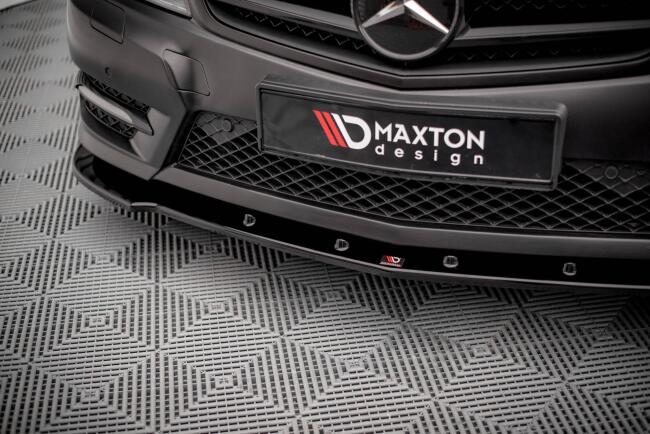 Maxton Design Frontlippe V.2 für Mercedes-Benz C Coupe AMG-Line C204 Hochglanz schwarz