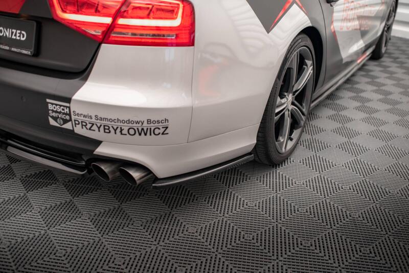 Maxton Design Diffusor Flaps für Audi S8 D4 Facelift Hochglanz schwarz