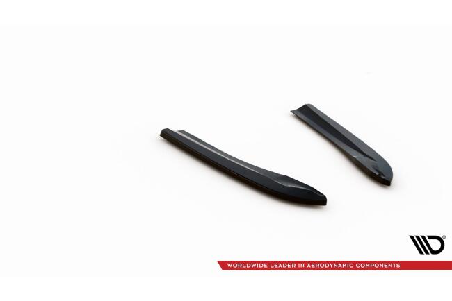 Maxton Design Diffusor Flaps für Mercedes C Klasse AMG-Line W204 Limousine / C204 Coupe / S204 Kombi Hochglanz schwarz