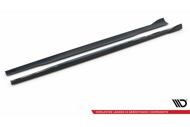 Maxton Design Seitenschweller (Paar) V.2 für Audi S8 D4 Hochglanz schwarz