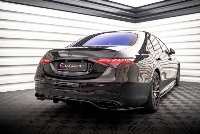 Maxton Design Heckspoiler 3D für Mercedes-Benz S AMG-Line W223 Hochglanz schwarz