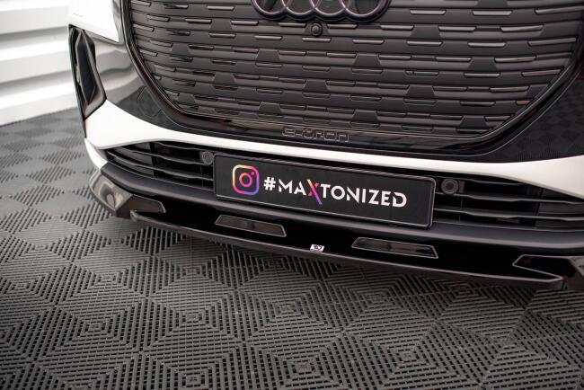 Maxton Design Frontlippe V.1 für Audi Q4 e-tron Sportback Mk1 Hochglanz schwarz