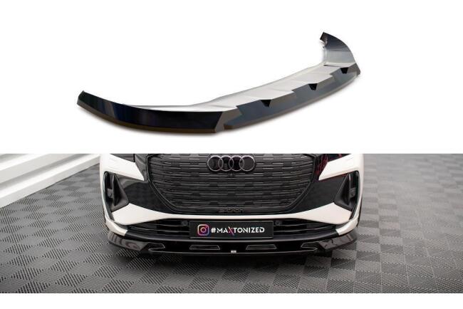 Maxton Design Frontlippe V.1 für Audi Q4 e-tron Sportback Mk1 Hochglanz schwarz