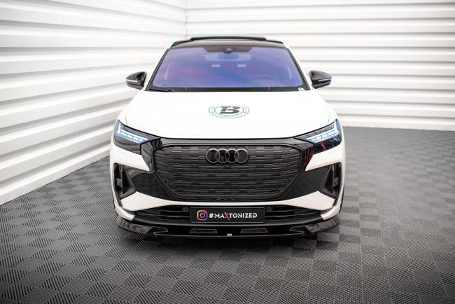 Maxton Design Frontlippe V.1 für Audi Q4 e-tron Sportback Mk1 Hochglanz schwarz