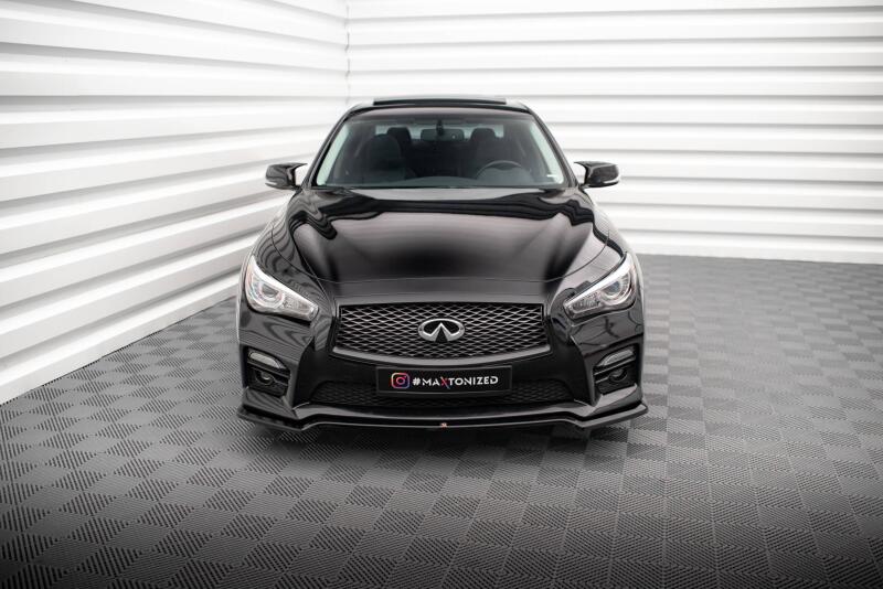 Maxton Design Frontlippe V.1 für Infiniti Q50 S Mk1 Hochglanz schwarz